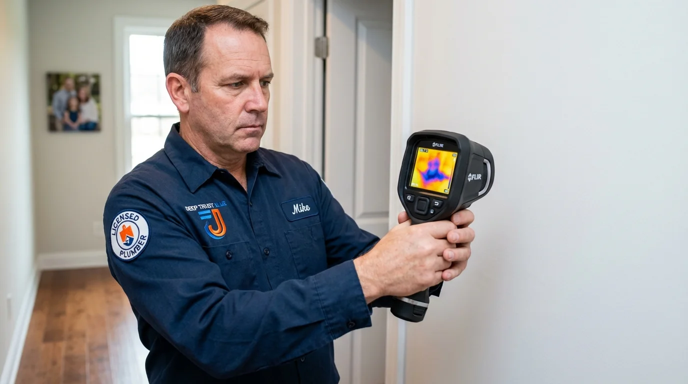 Thermal imaging leak detection by Johns Plumbing LLC in Bastrop